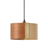 Sushi Suspension By LZF, Finish: Gold Metal, Color: Natural Cherry Natural Beech