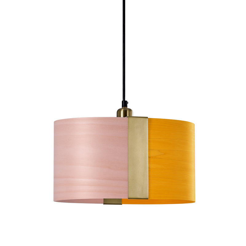 Sushi Suspension By LZF, Finish: Gold Metal, Color: Pale Rose Yellow