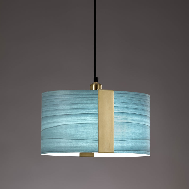 Sushi Suspension By LZF, Finish: Gold Metal, Color: Sea Blue