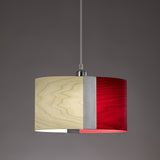 Sushi Suspension By LZF, Finish: Matte Nickel, Color: White Ivory Red
