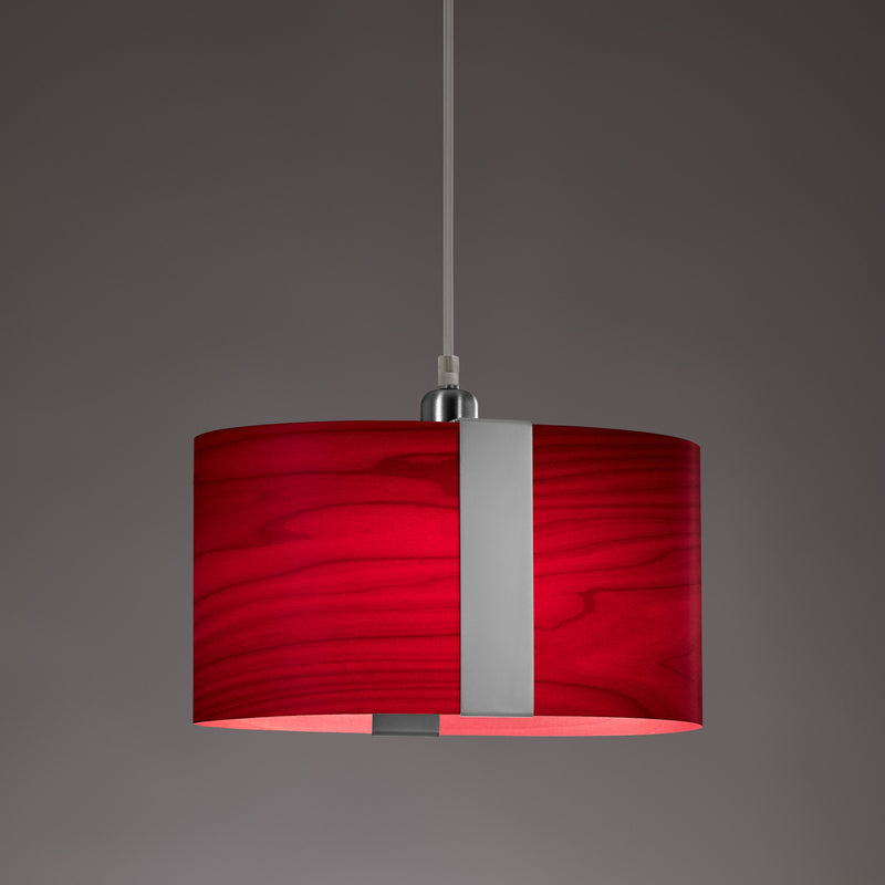 Sushi Suspension By LZF, Finish: Matte Nickel, Color: Red