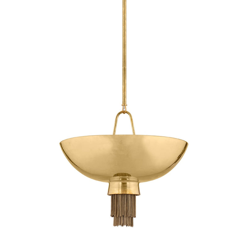 Sutherland Pendant in Vintage Brass by Corbett