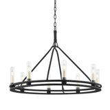 Sutton Chandelier - 8-Light - Texture Black by Troy Lighting