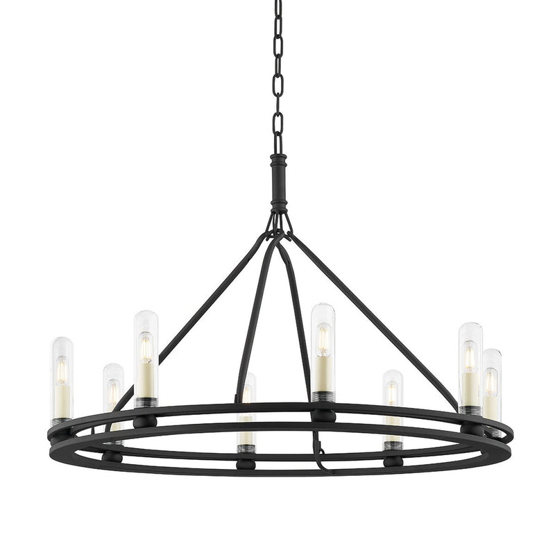 Sutton Chandelier - 8-Light - Texture Black by Troy Lighting