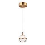 Swank 1-Light LED Pendant by ET2 - Natural Aged Brass