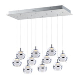 Swank LED Pendant by ET2 - 10-Light, Polished Chrome