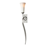Sweeping Taper Wall Sconce, shown in Natural Iron, by Hubbardton Forge
