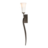 Sweeping Taper Wall Sconce, shown in Dark Smoke, by Hubbardton Forge