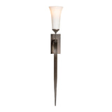 Sweeping Taper Wall Sconce, shown in Dark Smoke, by Hubbardton Forge