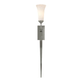 Sweeping Taper Wall Sconce in Sterling by Hubbardton Forge