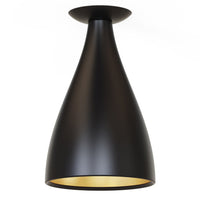 Swell Flush Mount Narrow Matte Black Brass By Pablo