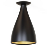 Swell Flush Mount Narrow Matte Black Brass By Pablo
