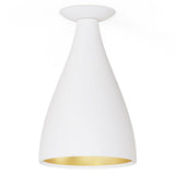 Swell Flush Mount Narrow Matte White Brass By Pablo