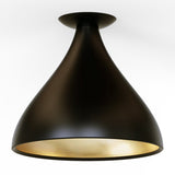 Swell Flush Mount Regular Matte Black Brass By Pablo