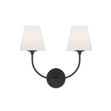 Sylvan Flared Shade Sconce 17" Black Forged