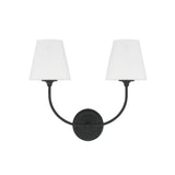 Sylvan Flared Shade Sconce 17" Black Forged