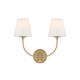 Sylvan Flared Shade Sconce 17" Vibrant Gold