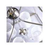 Sylvan Lantern Chandelier 21.5'' Polished Nickel White