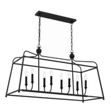Sylvan Linear Chandelier 42'' Black Forged Black