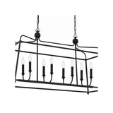 Sylvan Linear Chandelier 42'' Black Forged Black