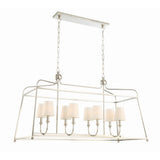 Sylvan Linear Chandelier 42'' Polished Nickel White