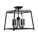 Sylvan Semi Flush Mount 16'' Black Forged Black