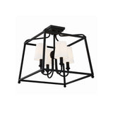 Sylvan Semi Flush Mount 16'' Black Forged White