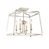 Sylvan Semi Flush Mount 16'' Polished Nickel Silver