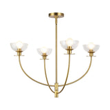 Sylvia Chandelier By Brushed Gold Clear Glass Alora
