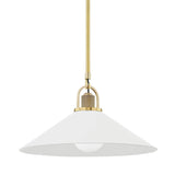 Syosset Pendant - 20 Inch - White Shade by Hudson Valley