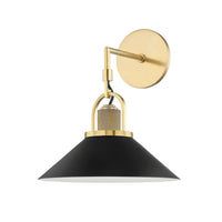 Syosset Wall Sconce - Black Shade by Hudson Valley