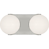 Syrie Vanity Light — 11 7/8", Milk, Polished Nickel