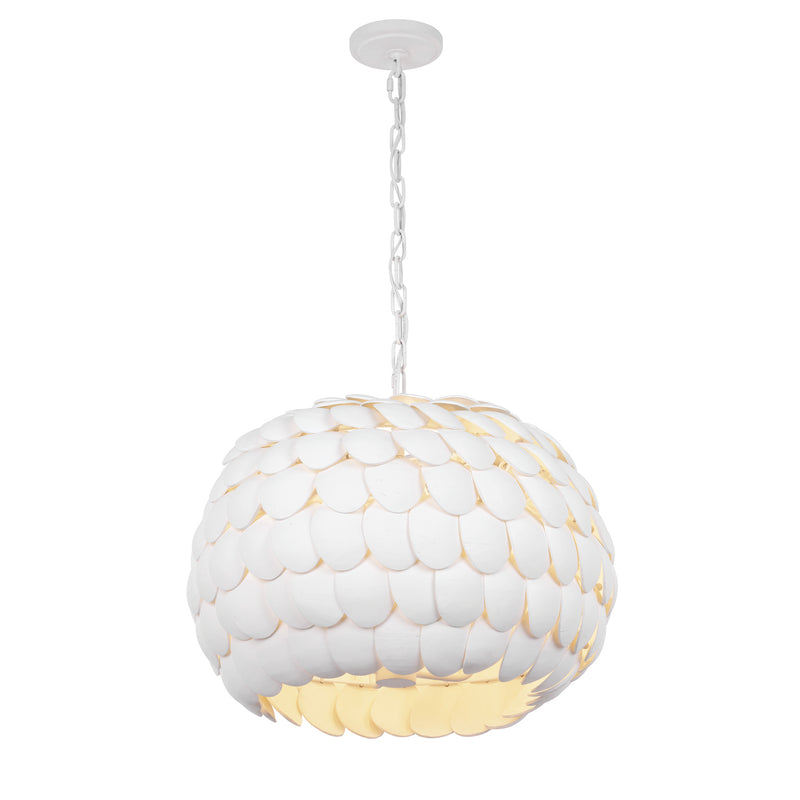 Talia 20.5'' Matte White Chandelier by Crystorama