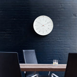 Arne Jacobsen Bankers Wall Clock, White, Extra Large, Ø: 18.9" By Arne Jacobsen