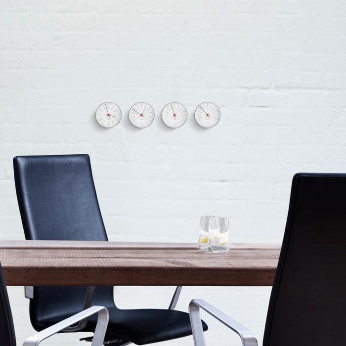 Arne Jacobsen Bankers Wall Clock, White, Extra Small by Arne Jacobsen