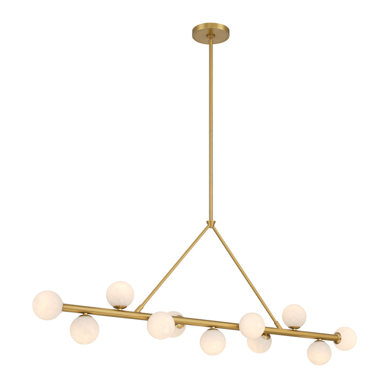 Terrell 46.5'' LED Luxe Gold Linear Chandelier by Crystorama