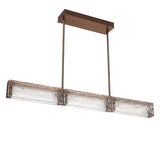 Tabulo Linear Suspension By Hammerton, Glass Pattern: Linea Glass, Finish: Oil Rubbed Bronze