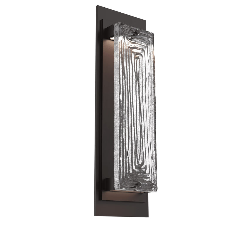 Sasha Outdoor Wall Light By Hammerton, Size: Single, Color: Linea Glass, Finish: Statured Bronze