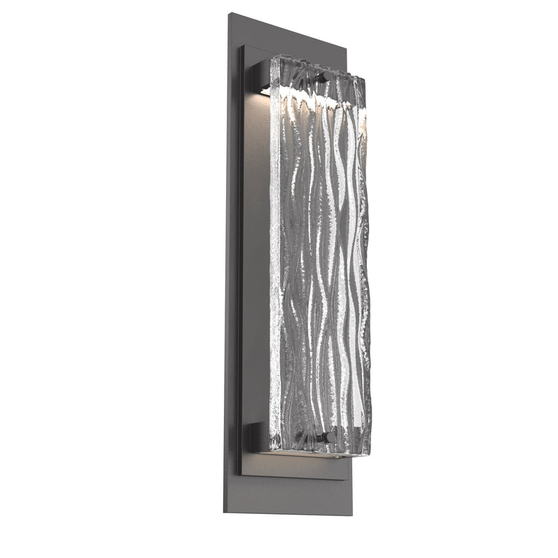 Sasha Outdoor Wall Light By Hammerton, Size: Single, Color: Tidal Glass, Finish: Argento Grey