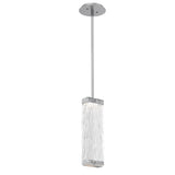 Tabulo Pendant By Hammerton, Glass Patter: Tided Glass, Finish: Classic Silver