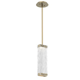 Tabulo Pendant By Hammerton, Glass Patter: Tided Glass, Finish: Gilded Brass