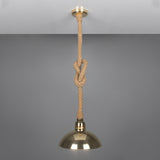 Tahiti Rope Pendant - Polished Brass