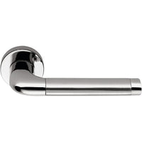 Taipan Door Lever in Polished Chrome / Satin Chrome by Colombo Design