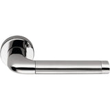 Taipan Door Lever in Polished Chrome / Satin Chrome by Colombo Design