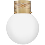 Taj Ceiling Light Lacquered Brass By Lark Living - Side View1