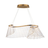 Tartan 1-Light Linear LED Pendant by ET2 - Brushed Champagne
