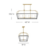 Tate Large Six Light Linear