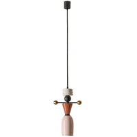 Taupe-Terracotta Nuro Pendant Light by Aromas