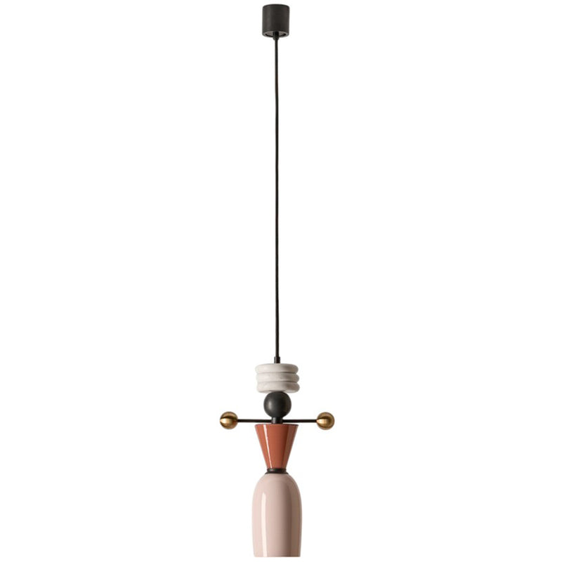 Taupe-Terracotta Nuro Pendant Light by Aromas