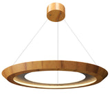 Teak Petra Round Suspension with Slate Accent by Accord